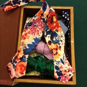 Handmade Floral Diamond Bow tie